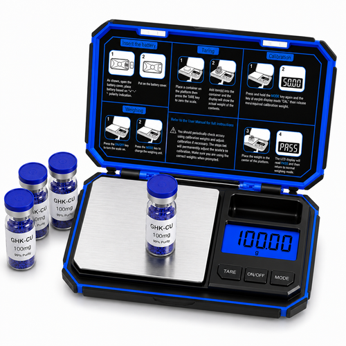 Digital Pocket Scale, 200g x 0.01g, High-Precision Gram Scale with 50g Calibration Weight, 6 Units, for Powder, Supplements, Jewelry
