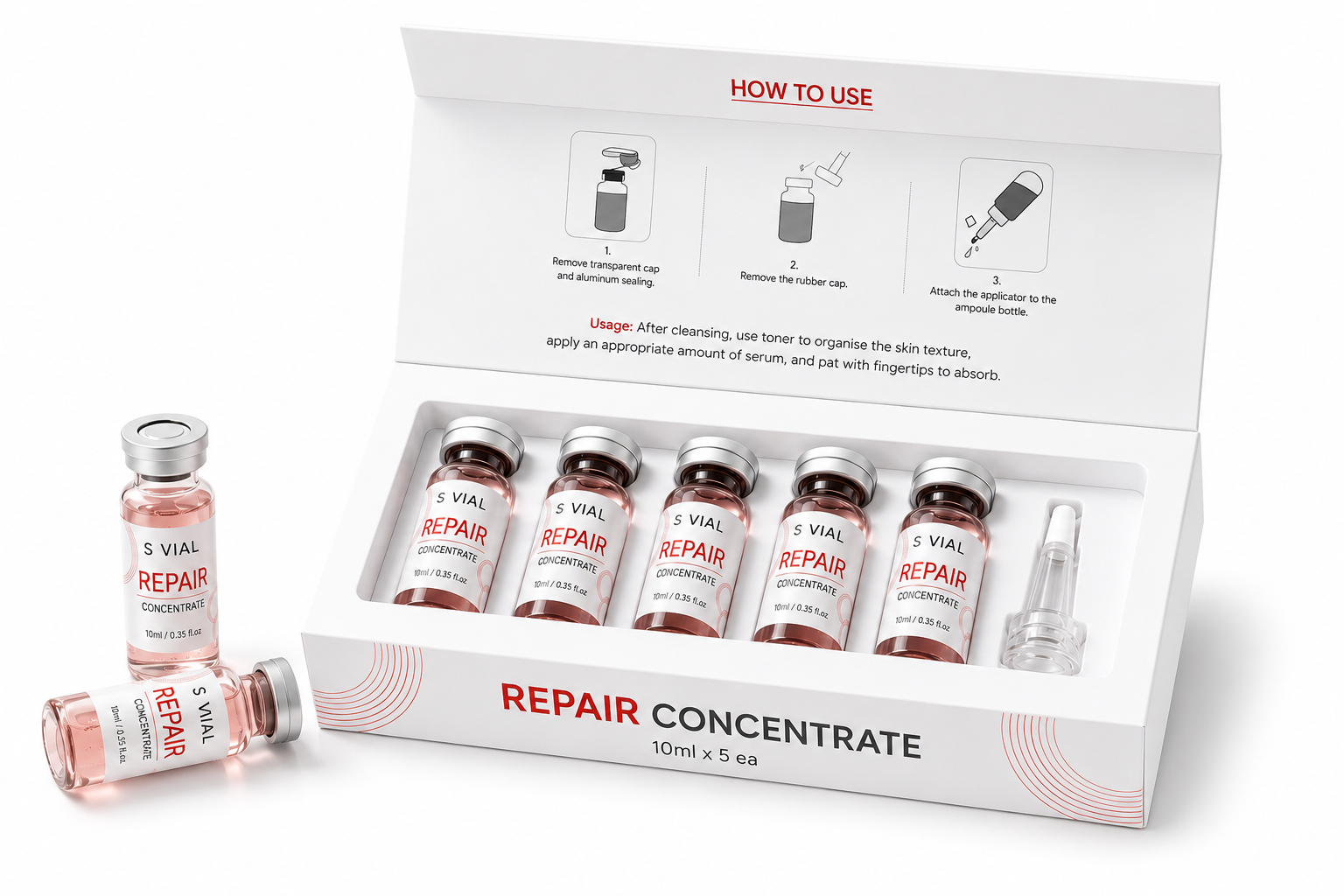 ✨rh-Oligopeptide-1 EGF Skin Recovery Complex Ampoule Korean Beauty Set