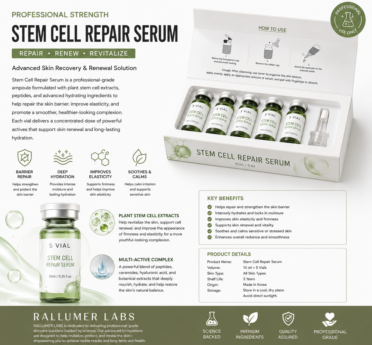 ✨Stem Cell Renewal Ampoule Skin Barrier Repair Treatment