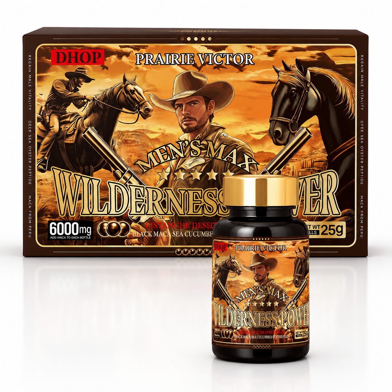 Men's Max Vitality Support: Wilderness Power | 6000 MCG | EXTRA STRENGTH