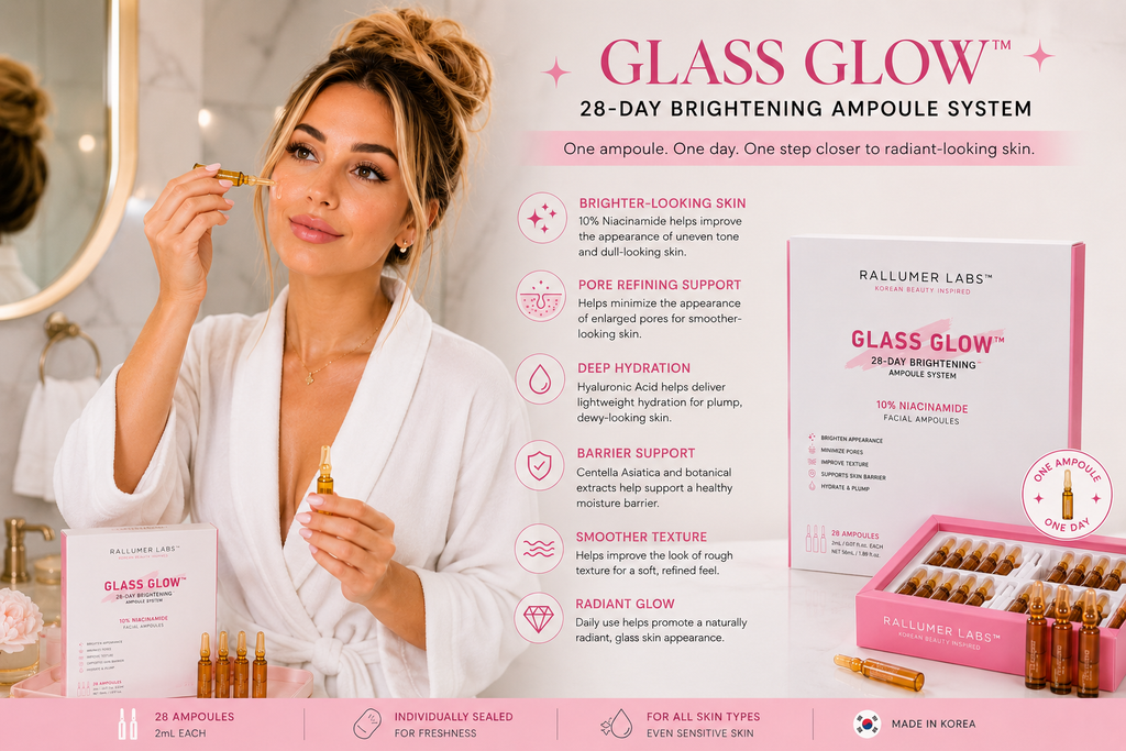 ✨Glass Glow Brightening & Repair 28-Day Ampoule Korean Beauty System