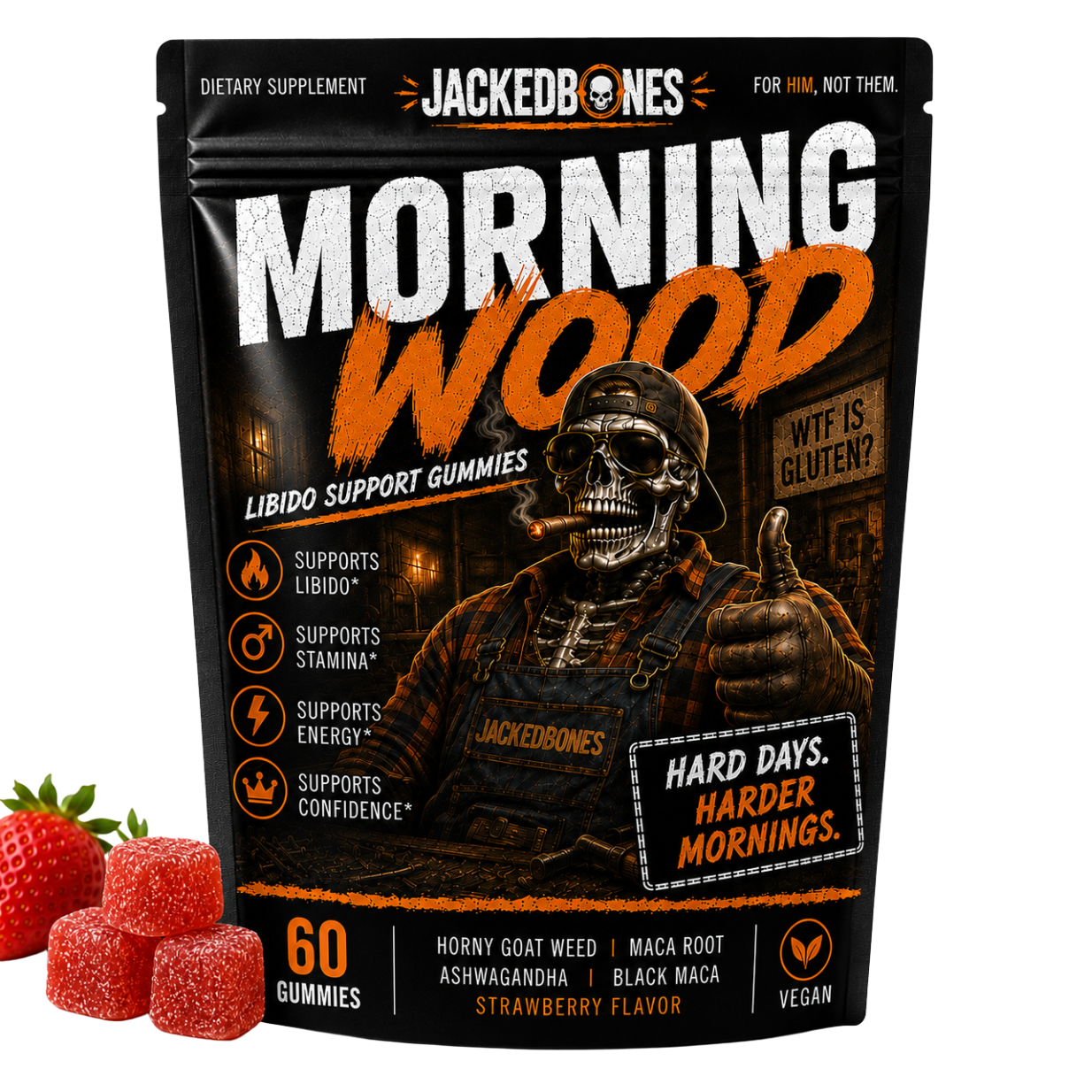 JACKED BONES® Morning Wood: Horny Goat Weed Gummies