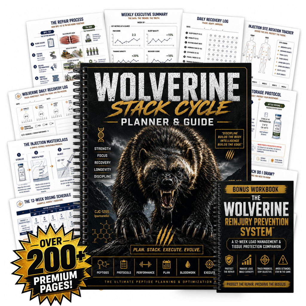 The Wolverine Protocol: 12 Week Peptide Cycle and Recovery Planner for BPC-157 & TB-500 Stack