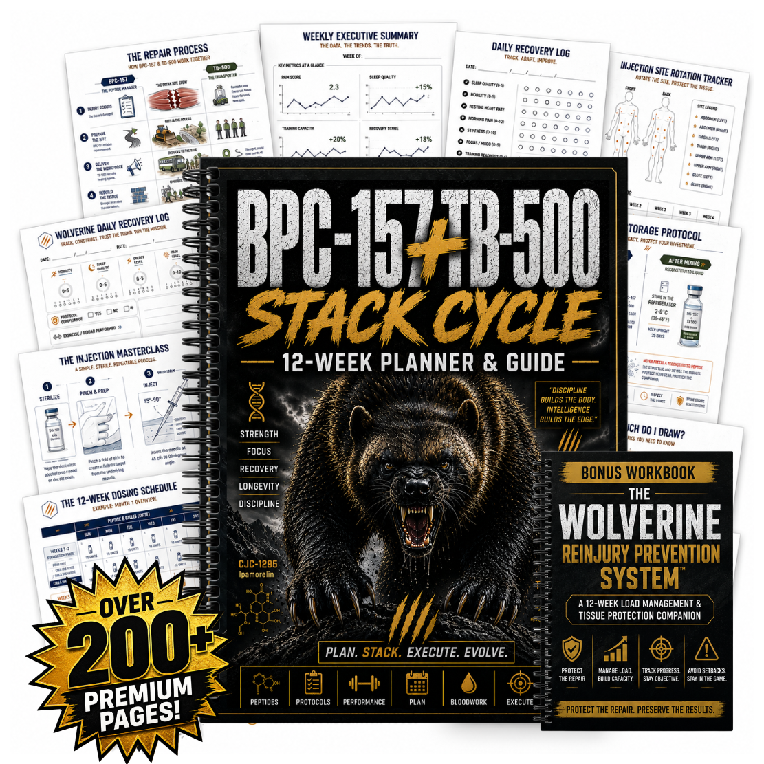 The Wolverine Protocol: 12 Week Peptide Cycle and Recovery Planner for BPC-157 & TB-500 Stack