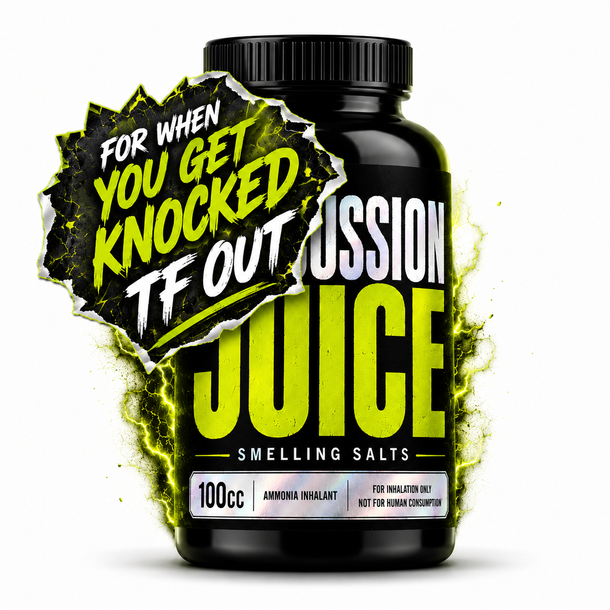Concussion Juice: Industrial Strength Smelling Salts 100cc | Jacked Bones
