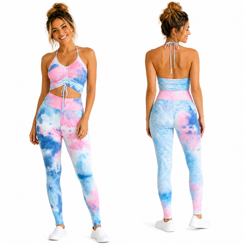 Cotton Candy Tie-Dye Leisure Yoga Set