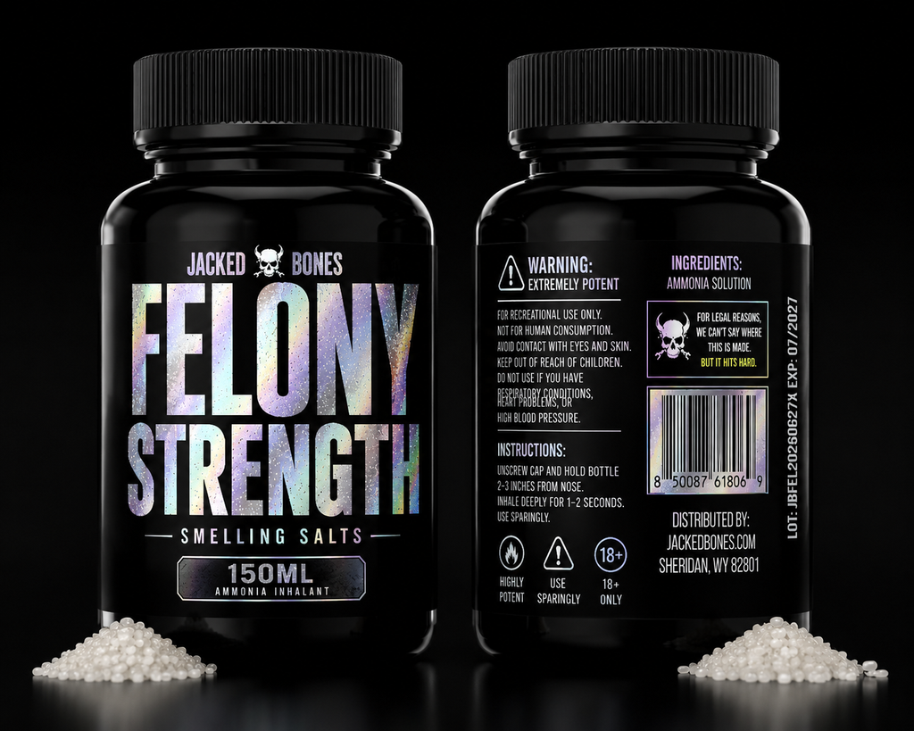 Felony Strength: X-Strong Smelling Salts XL 150cc | Jacked Bones
