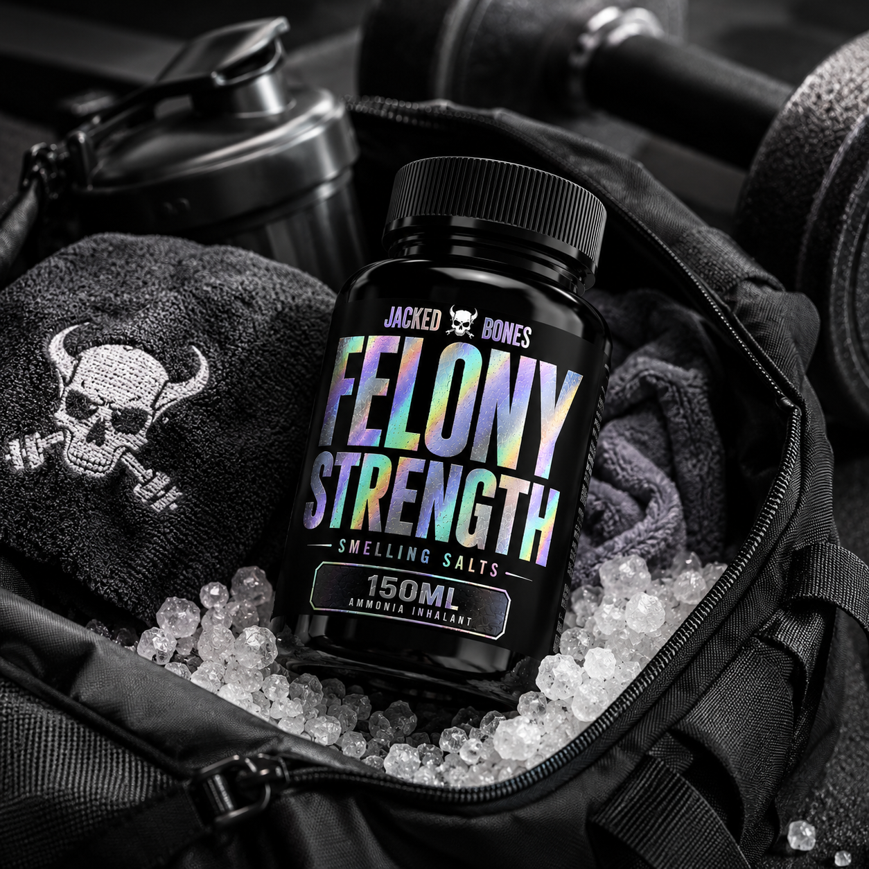 Felony Strength: X-Strong Smelling Salts XL 150cc | Jacked Bones
