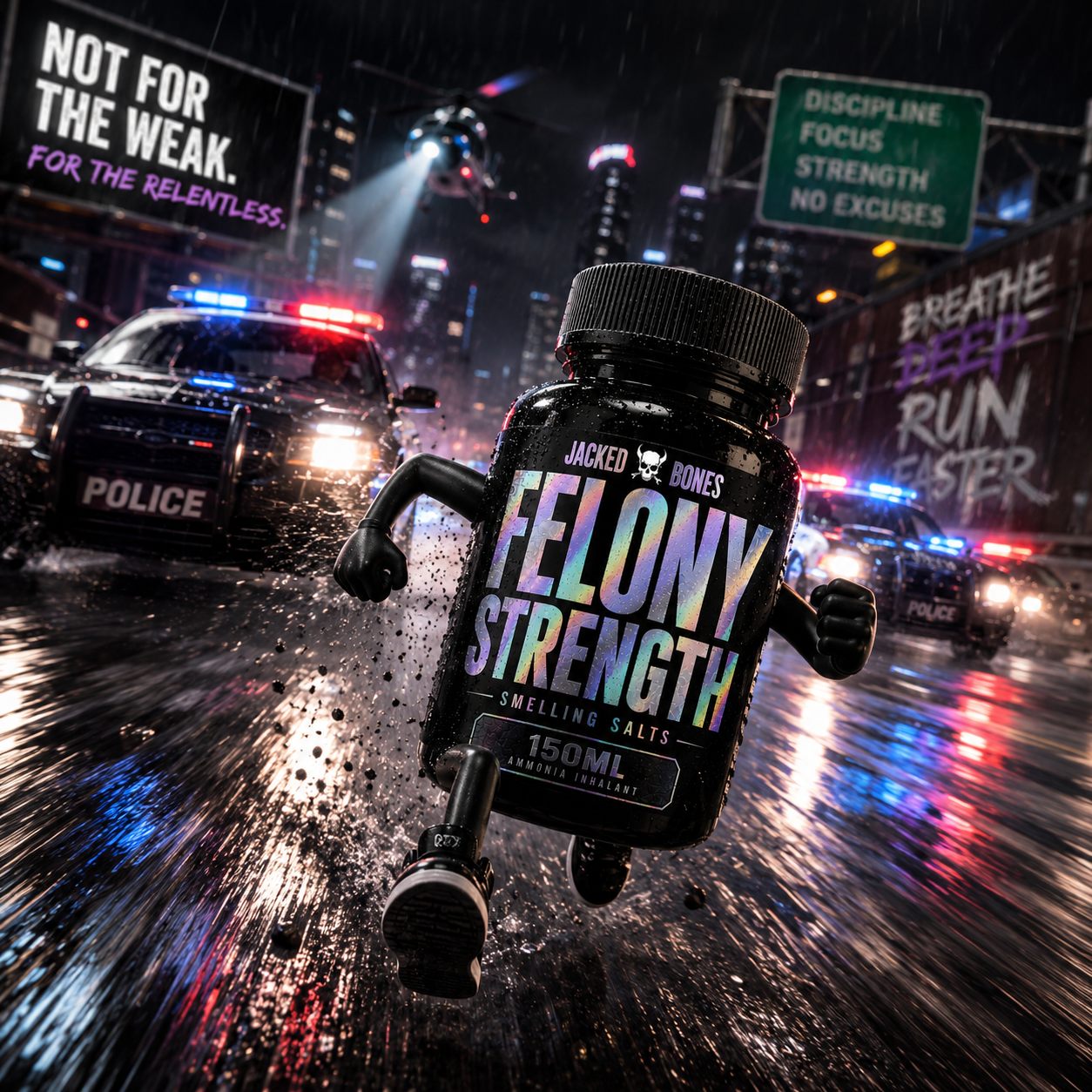 Felony Strength: X-Strong Smelling Salts XL 150cc | Jacked Bones