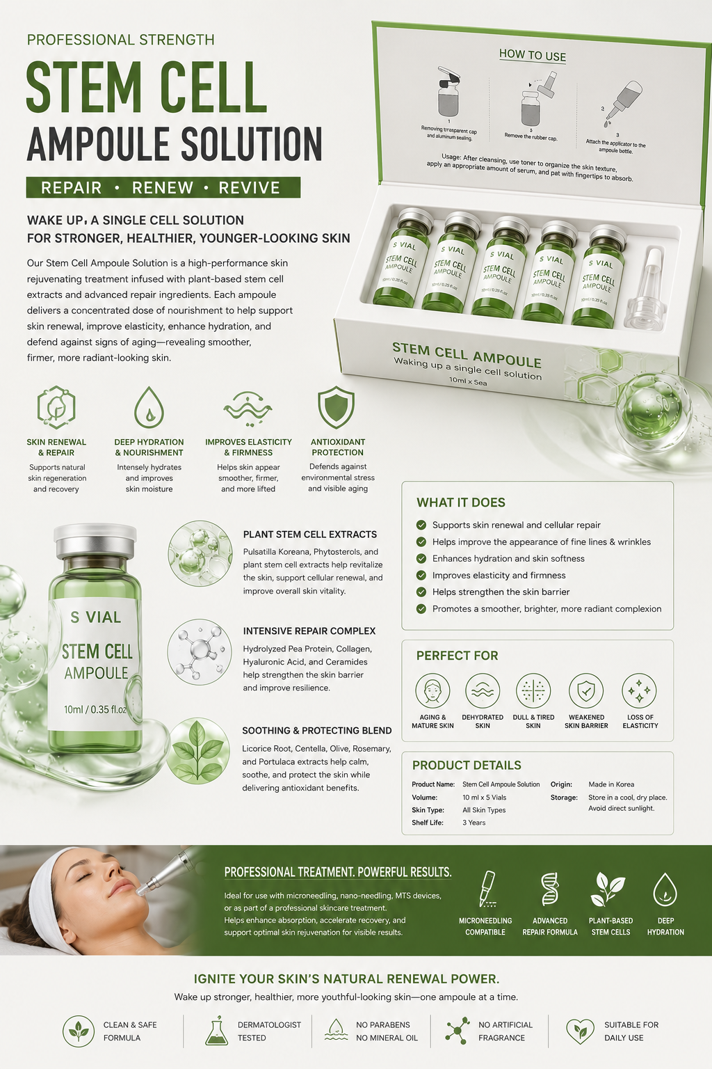 ✨Stem Cell Renewal Ampoule Skin Barrier Repair Treatment